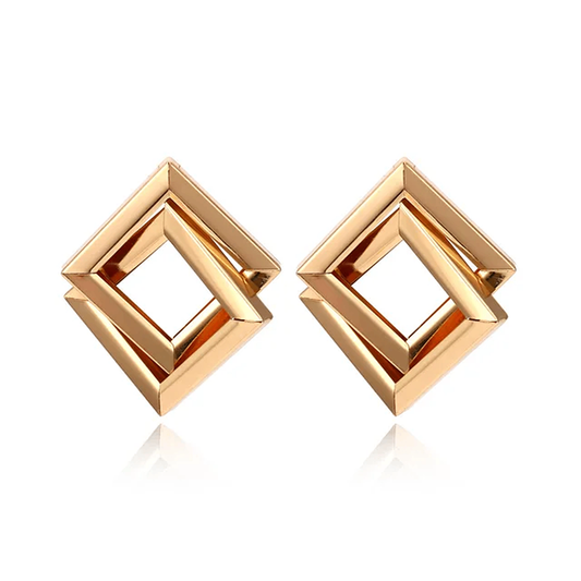 Anti-Tarnish Square Drop Earrings