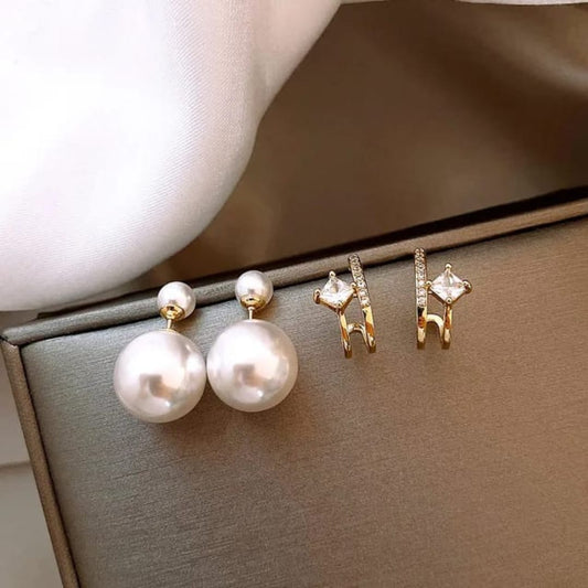Korean Pearl Drops Earrings
