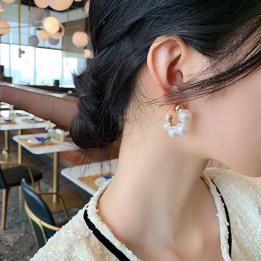 Korean Pearl Drops Earrings