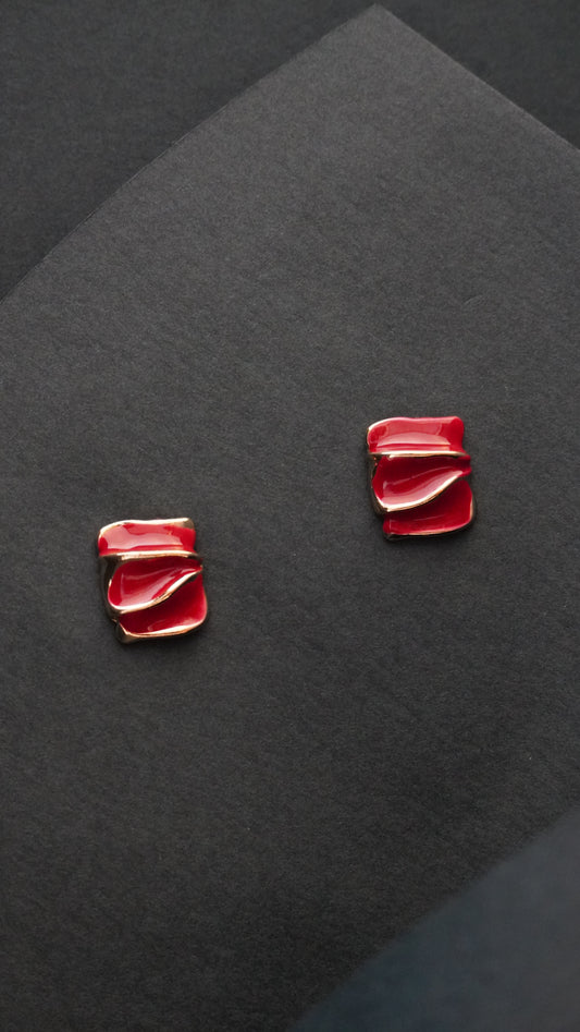 Colourful Korean Rectangular shape stud